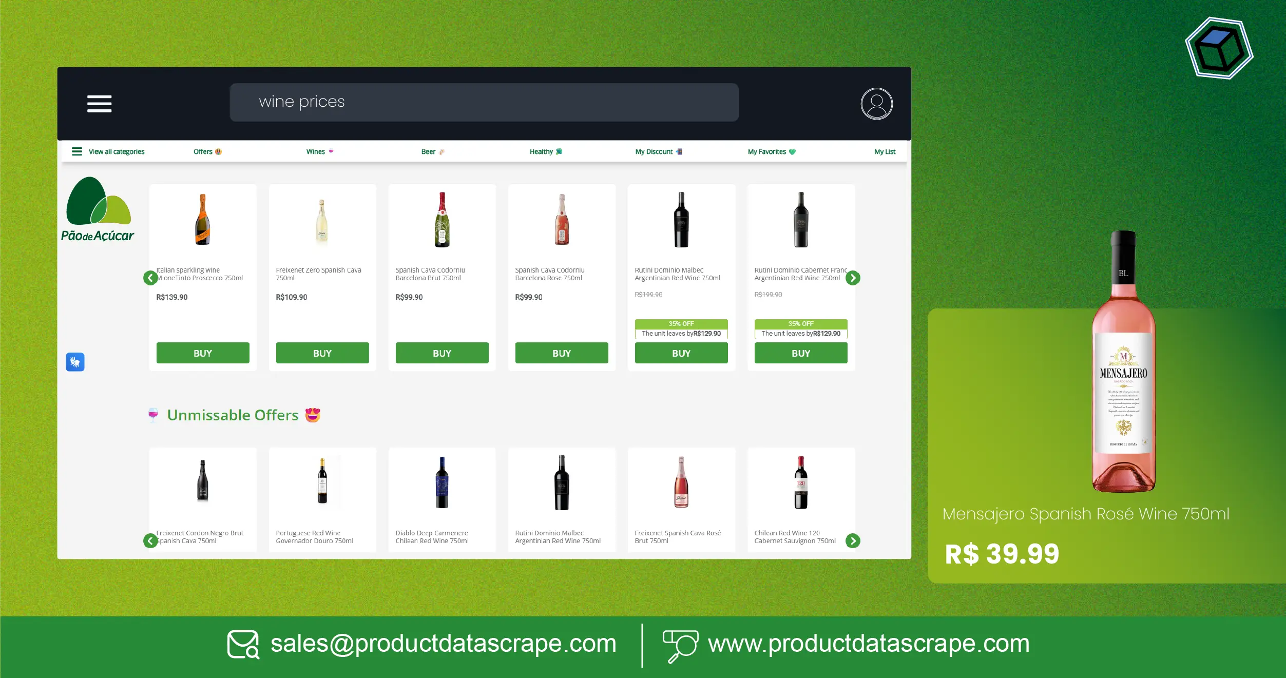 Scrape wine prices pão de açúcar - Tracking Premium Alcohol Trends in Brazil